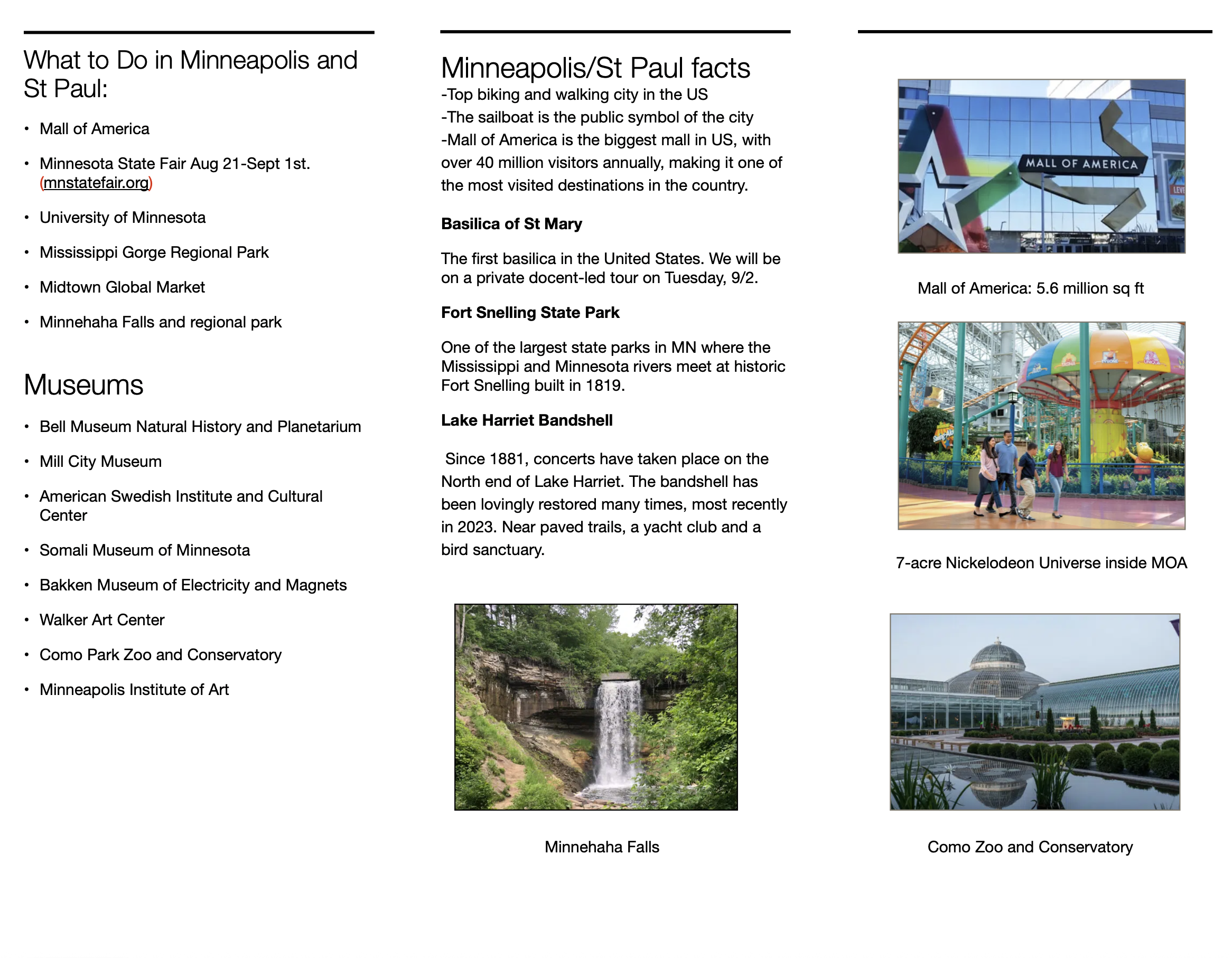 What to do in Minneapolis and St Paul What to do in Minneapolis and St Paul
